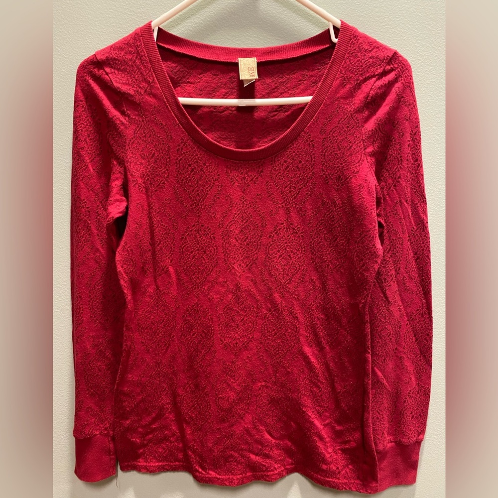 Buckle Women's Red Lace Top